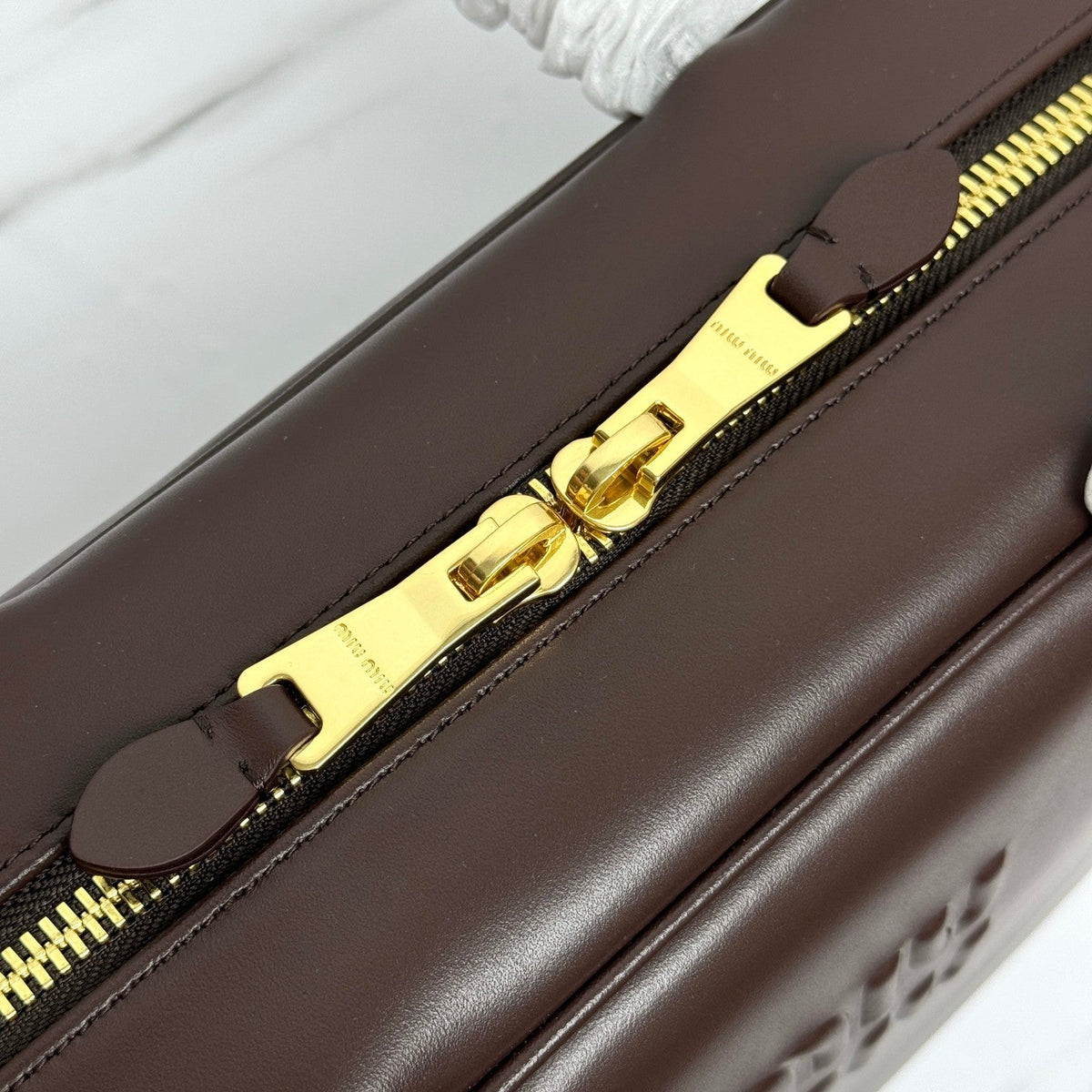 M*u BEAU BAG 34 IN BRIARWOOD CALFSKIN