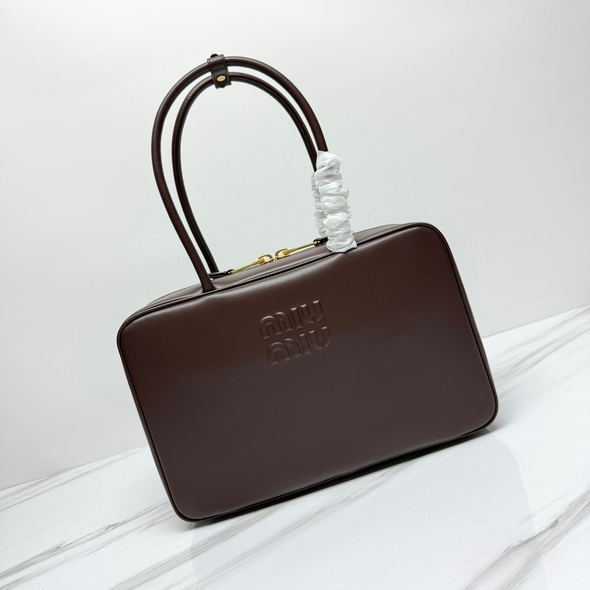 M*u BEAU BAG 34 IN BRIARWOOD CALFSKIN
