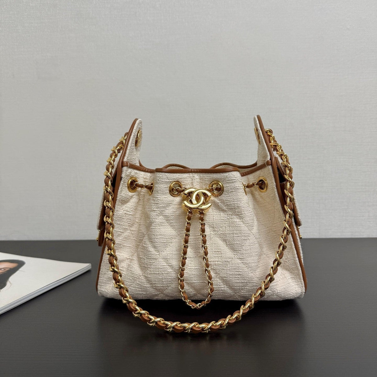 C*C 2026ss Handbag Canvas Calfskin