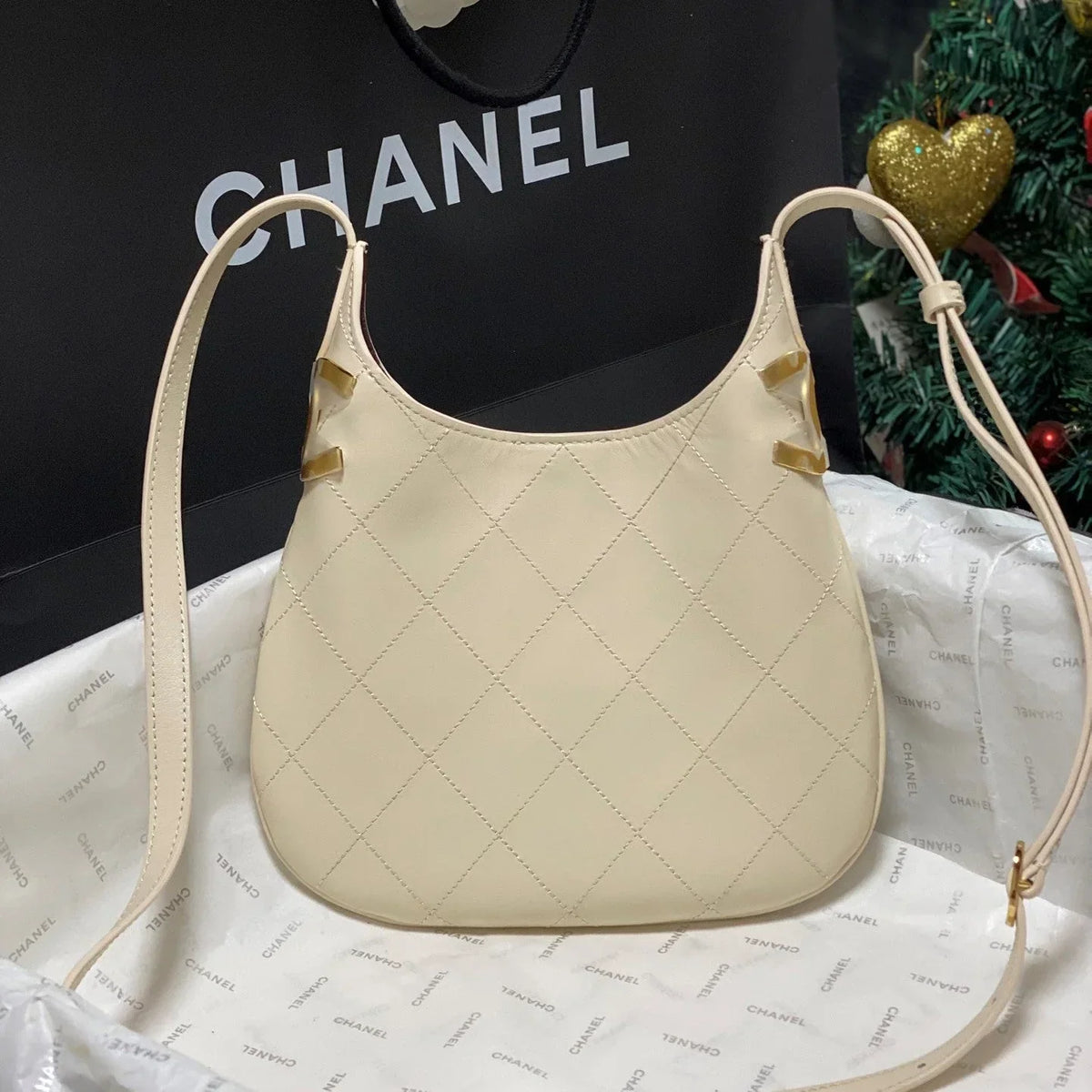 C*C 2026 Hobo Bag Lambskin Leather