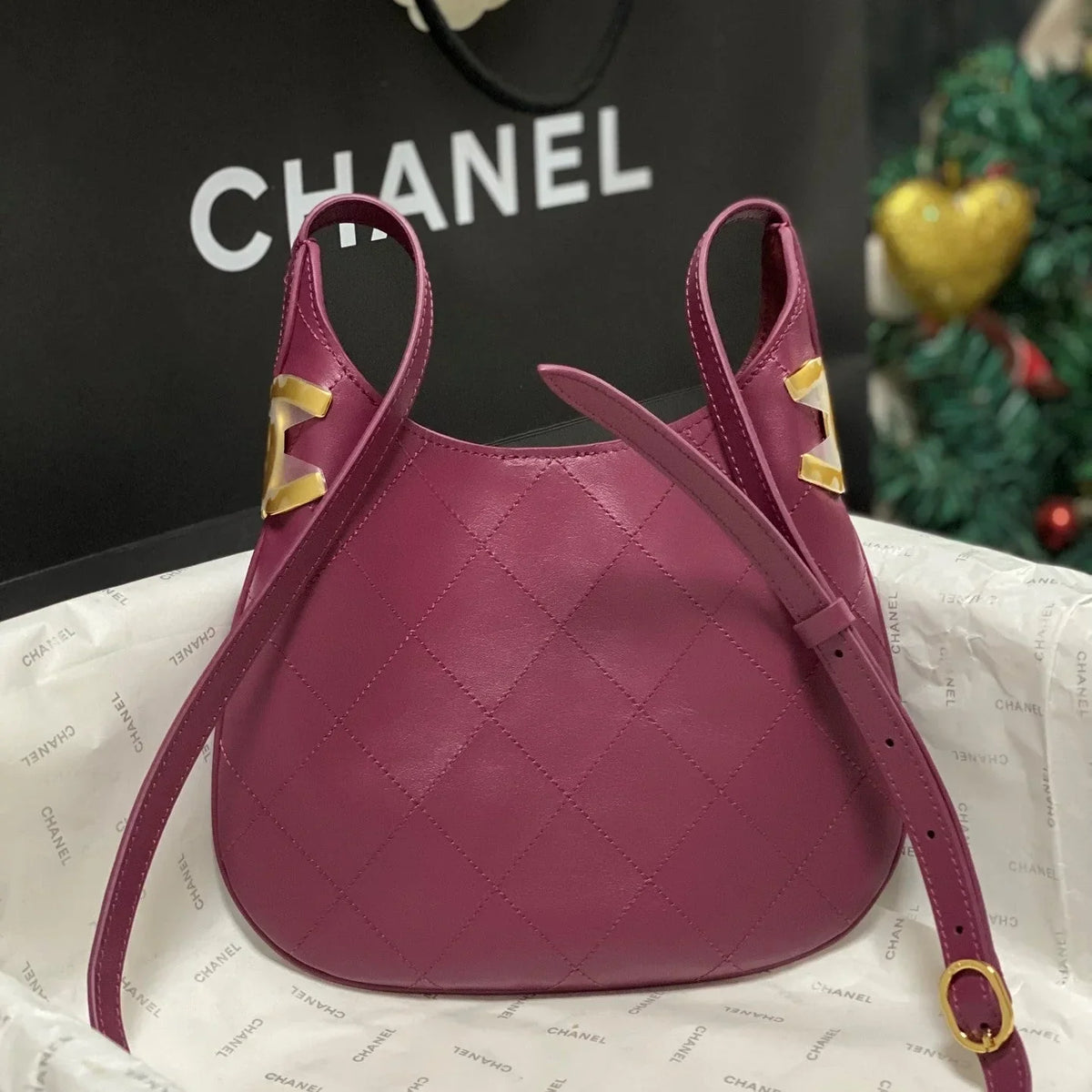C*C 2026 Hobo Bag Lambskin Leather