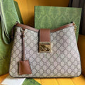 G*G PADLOCK SHOULDER BAG CANVAS CALFSKIN