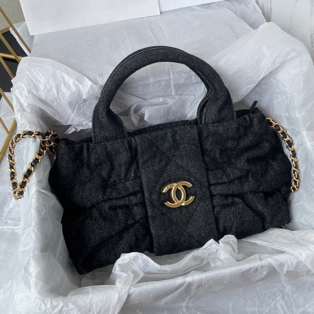 C*C 25K Bow Bag Denim