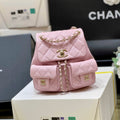 24A DUMA BACKPACK CAVIAR LEATHER LIGHT GOLD HARDWARE