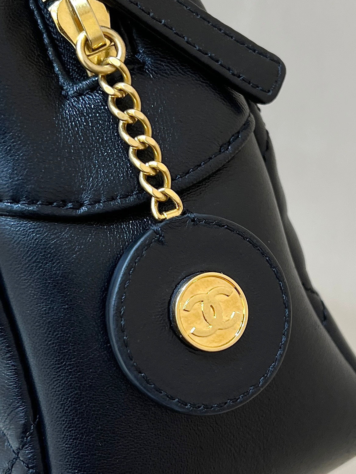 C*C 24K Coin Camera Bag Lambskin Light GHW