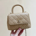 C*C 24K Coco Hanle Grained Calfskin Gold Hardware