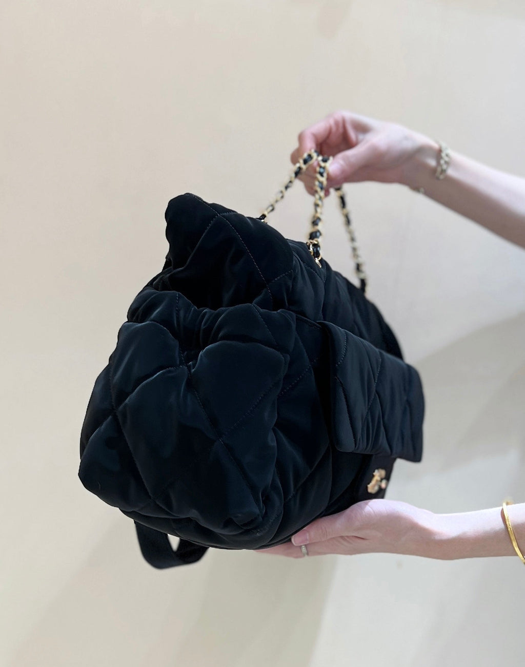 Ch*nel 24N Coco Neige Handbags Black Velvet
