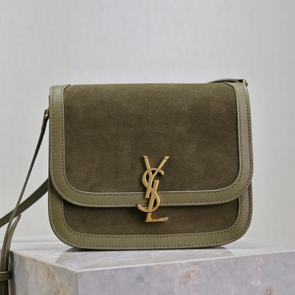 Y*S*L Solferino Shoulder Bag Suede Leather