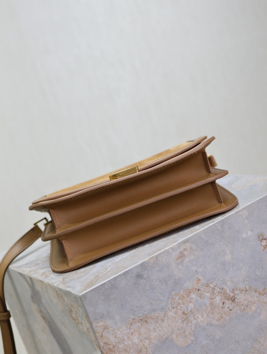 Y*S*L Solferino Shoulder Bag Brown Suede