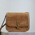 Y*S*L Solferino Shoulder Bag Brown Suede