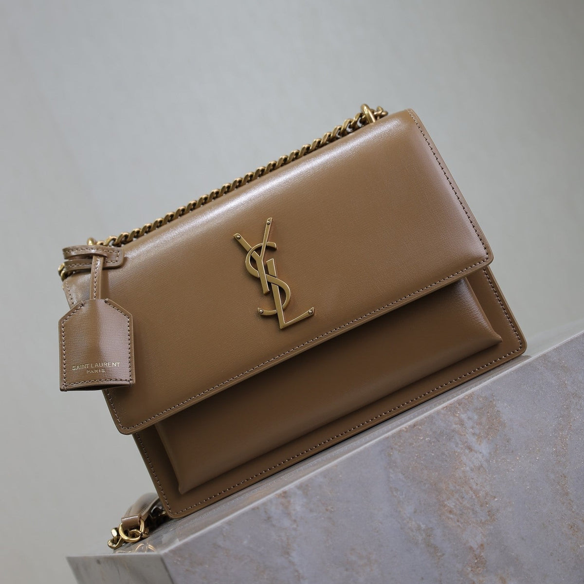 Y*S*L Sunset Shoulder Bag Cowhide GHW