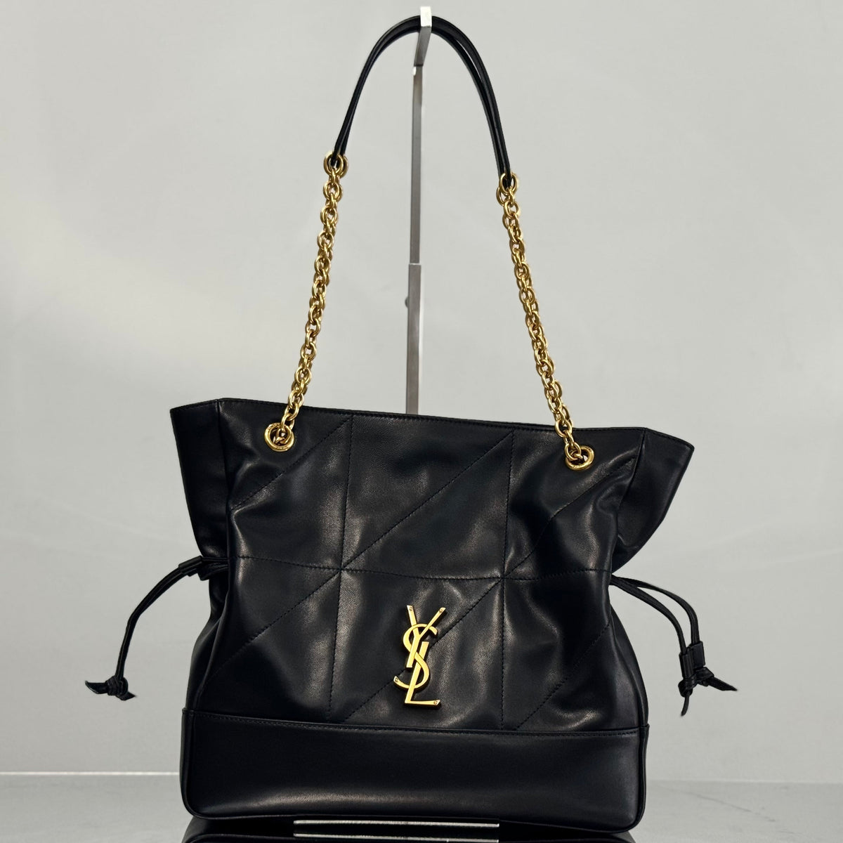 Y*S*L Small Tote Bag 29 Black Caflskin