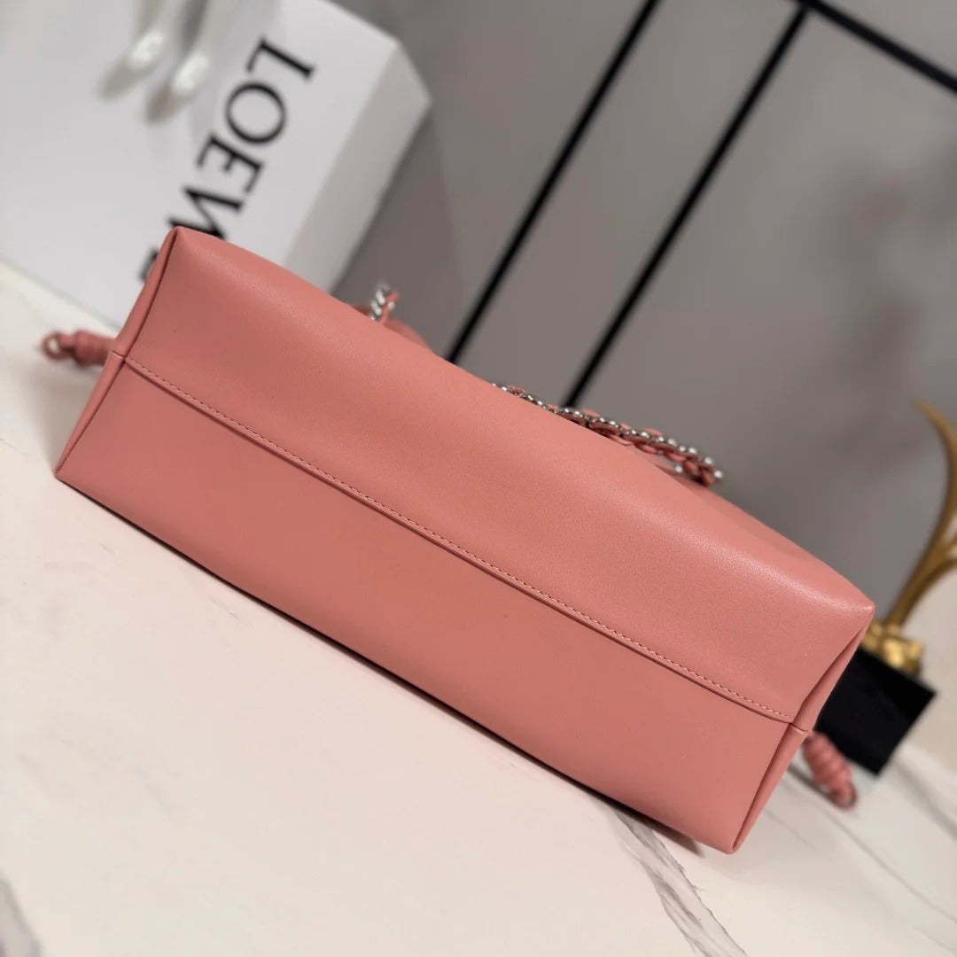 L*ewe 2026 Medium Flamenco Purse 30cm Pink Nappa Lambskin
