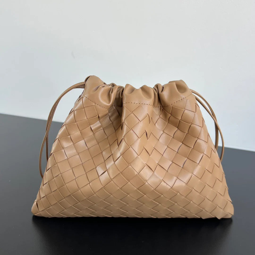 B*V 2025 Dustbag Clutch Bag Pale Brown Calfskin