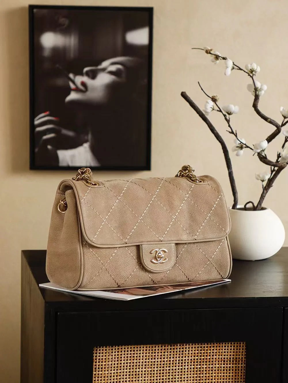 Ch*nel 2026 Ultimate Stitch Bag Suede Leather