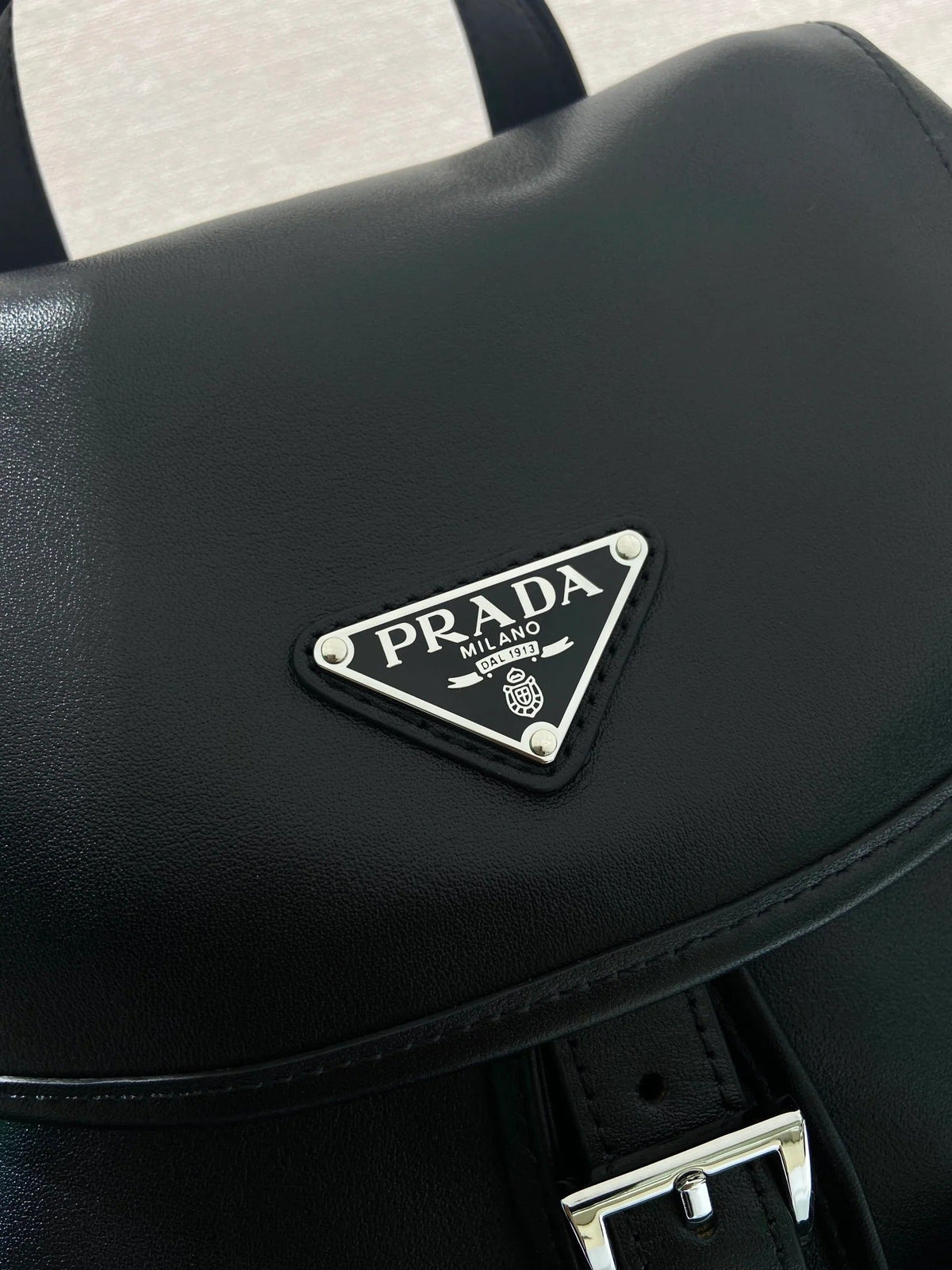 Pr*da 2026 Backpack 39cm Black Lambskin