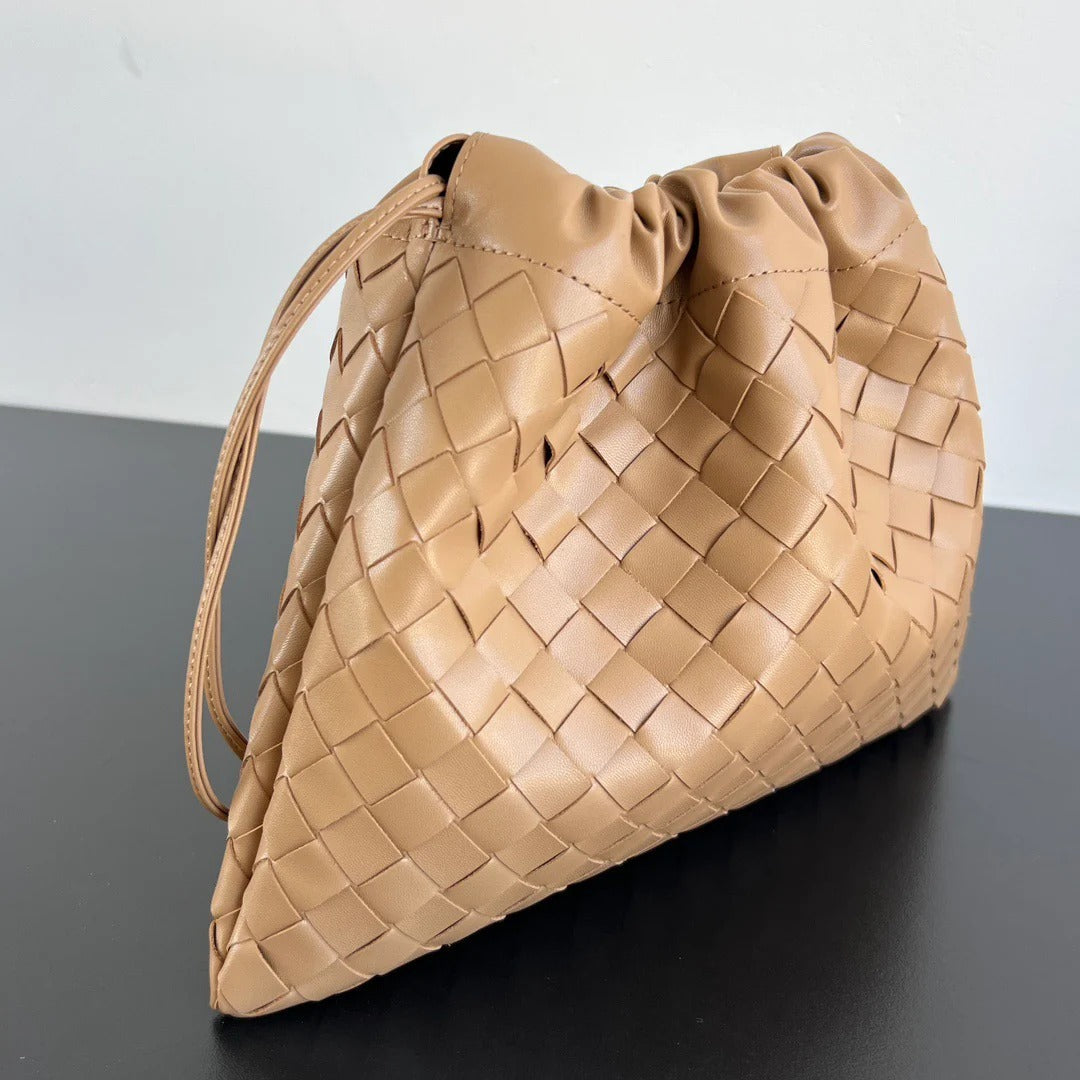 B*V 2025 Dustbag Clutch Bag Pale Brown Calfskin