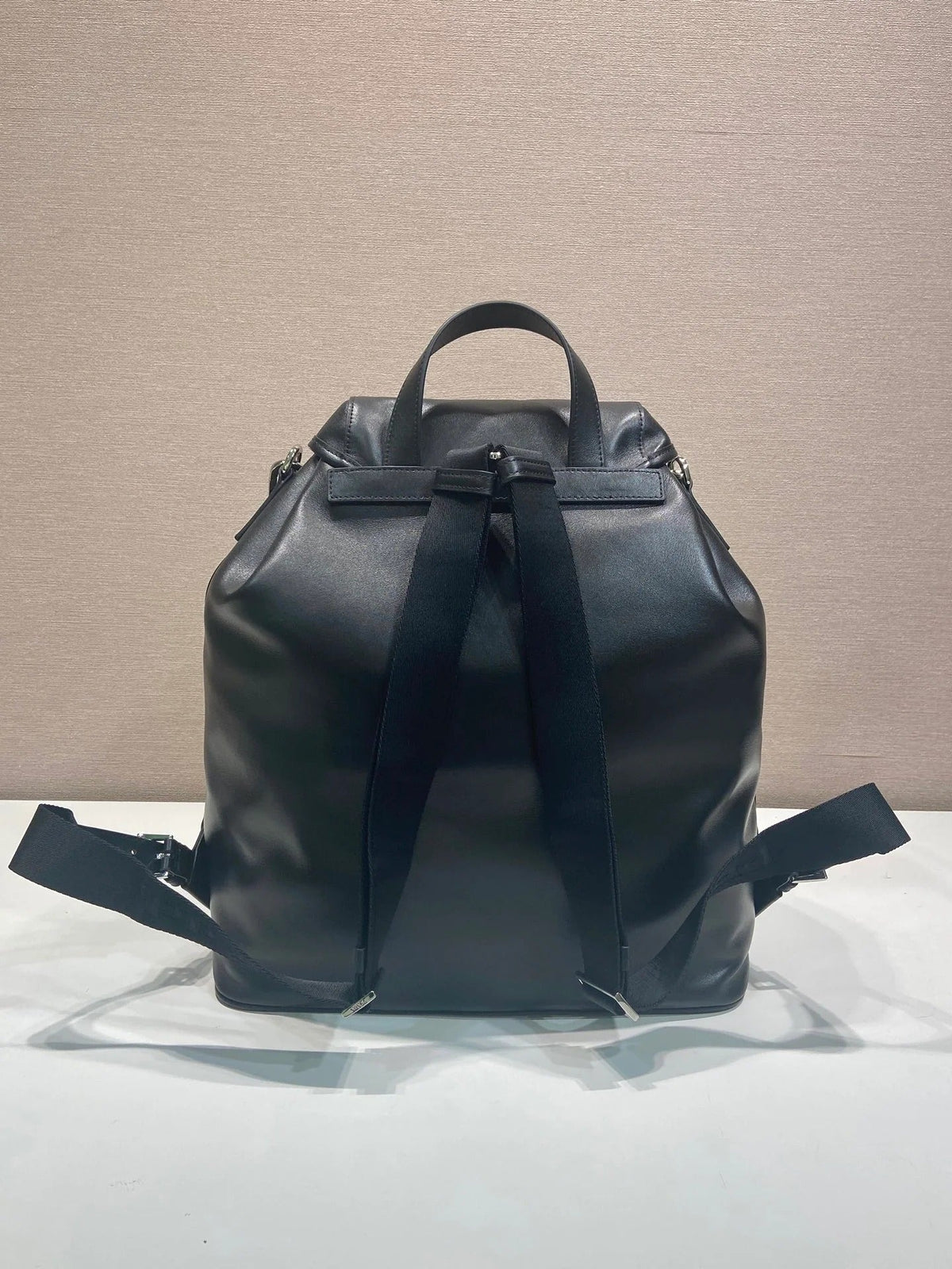 Pr*da 2026 Backpack 39cm Black Lambskin