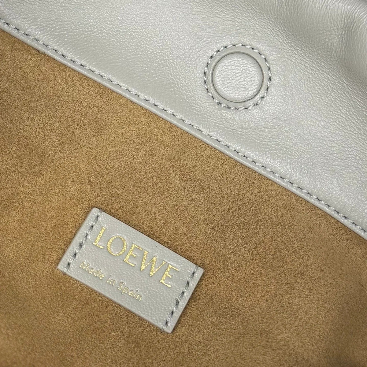L*ewe 2026 Flamenco Purse Goodie Bag 30cm Ivory Soft Nappa Sheep Leather