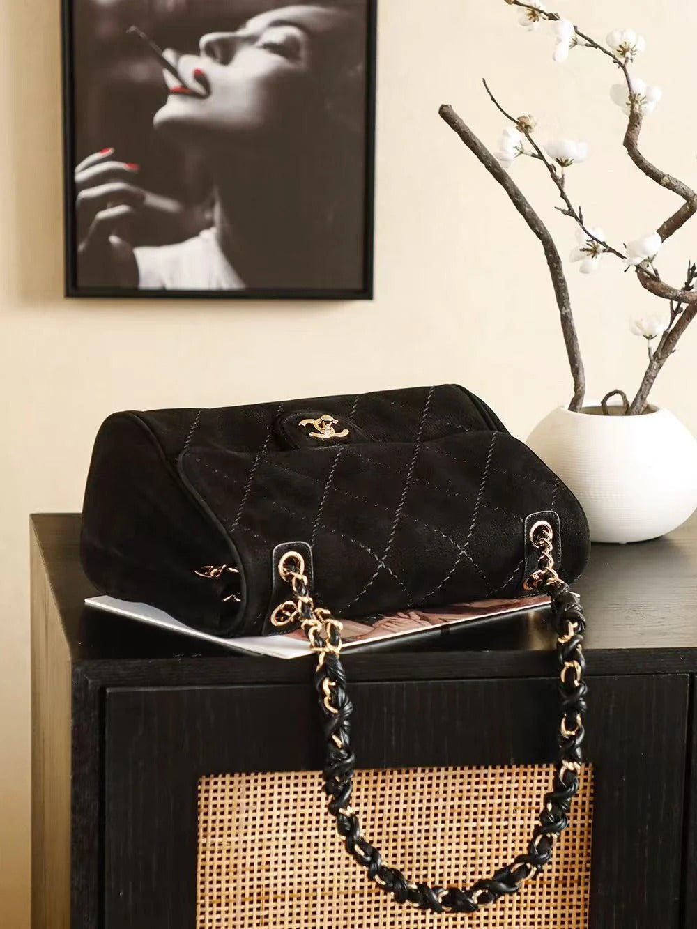 Ch*nel 2026 Ultimate Stitch Bag Suede Leather