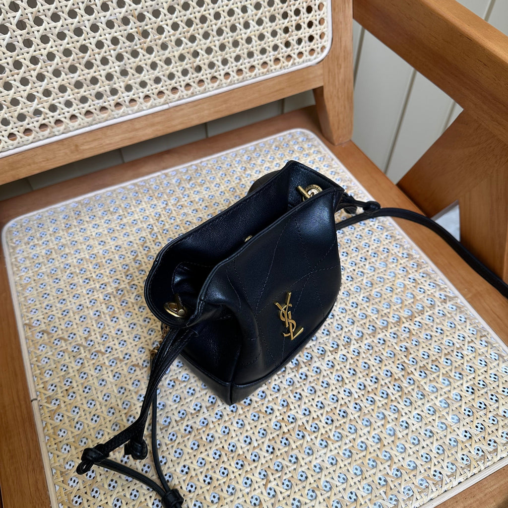Y*S*L Jamie Mini Crossbody Bag 16 Black Lambskin Gold Hardware