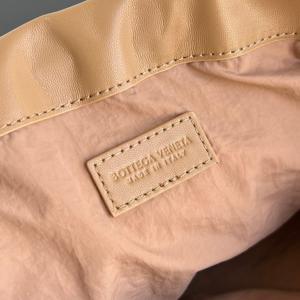 B*V 2025 Dustbag Clutch Bag Pale Brown Calfskin