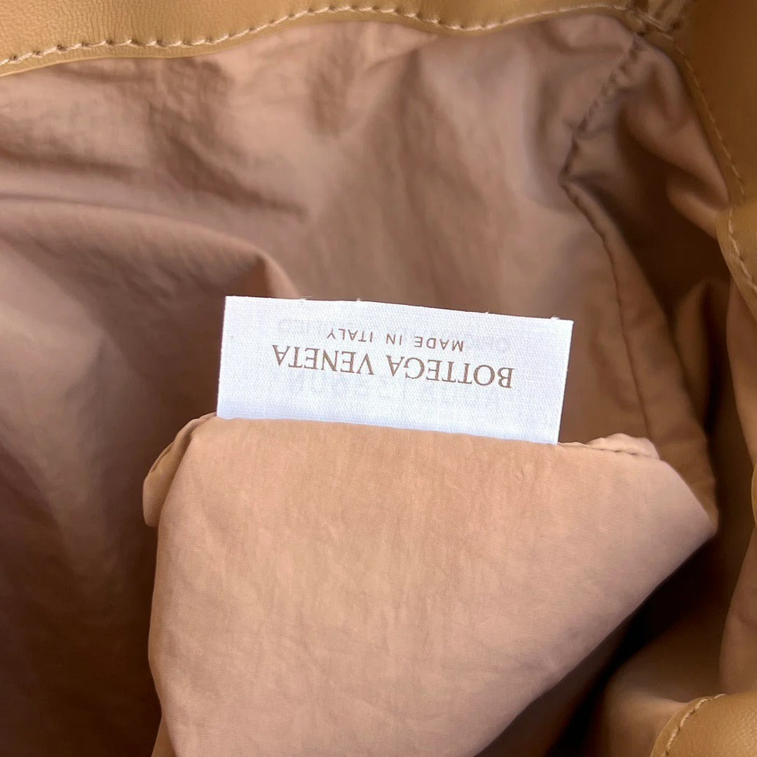 B*V 2025 Dustbag Clutch Bag Pale Brown Calfskin