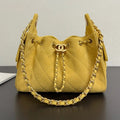 Ch*nel 2026 Hobo Bag 22cm Yellow Suede