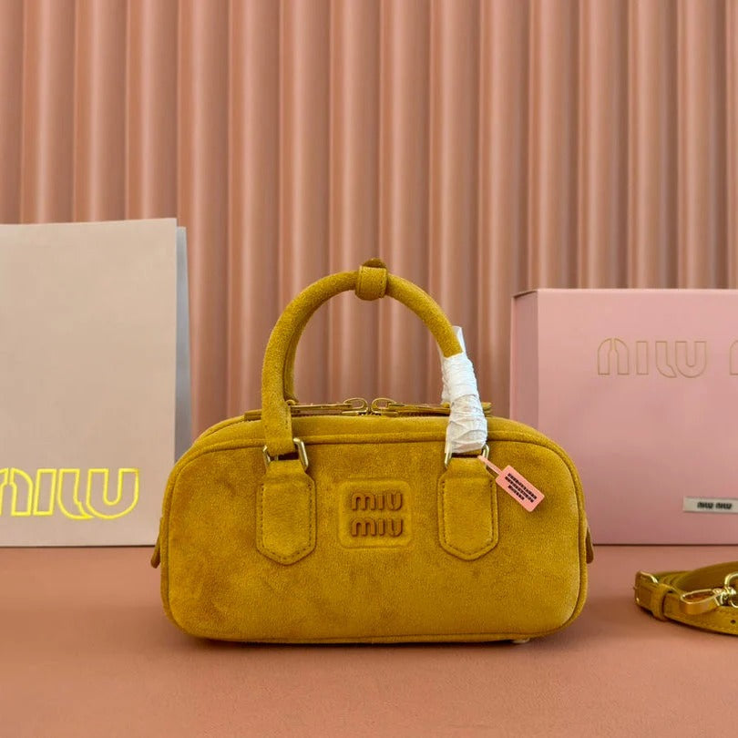 ARCADIE BAG SUEDE GOLD HARDWARE
