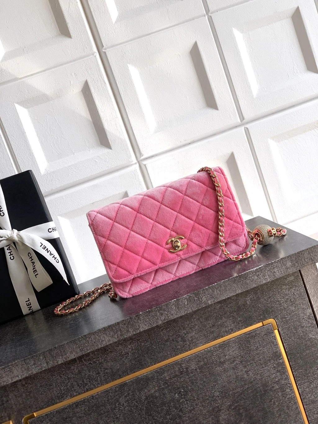 Ch*nel 2026 WOC Bag Velvet Leather