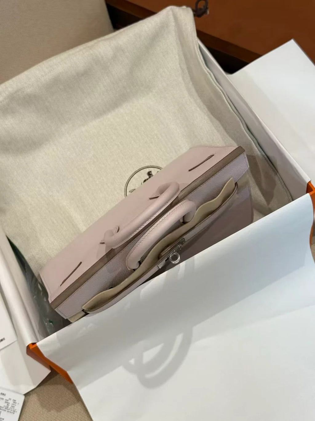 H*rmes 2026 Birkin Bag 25cm Light Pink Epsom Leather