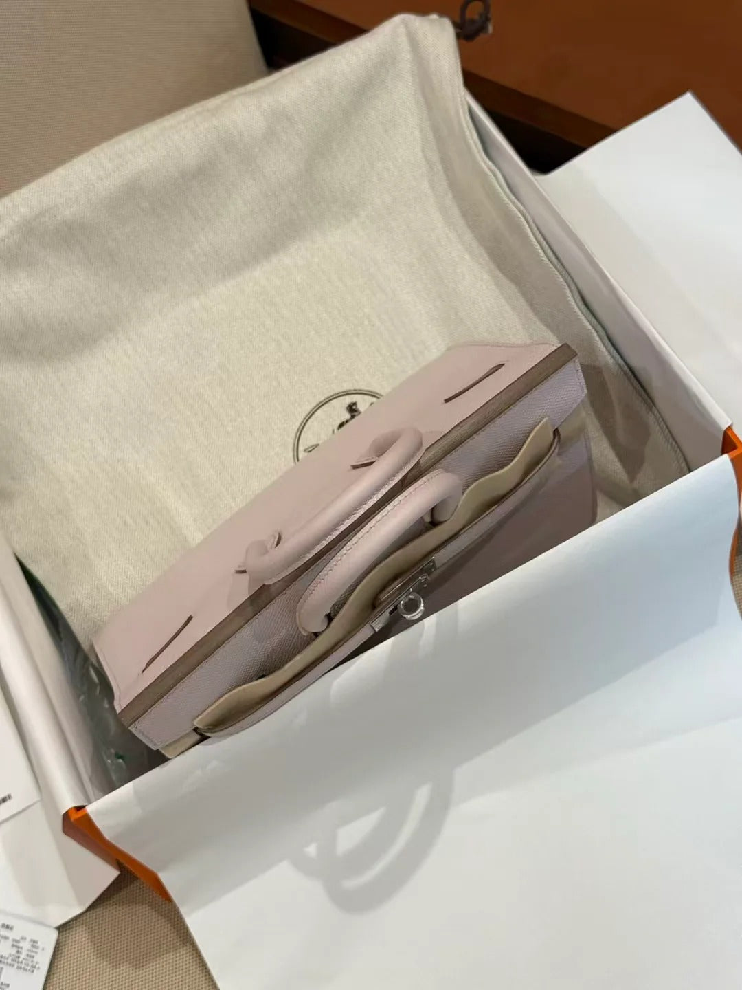 H*rmes 2026 Birkin Bag 25cm Light Pink Epsom Leather