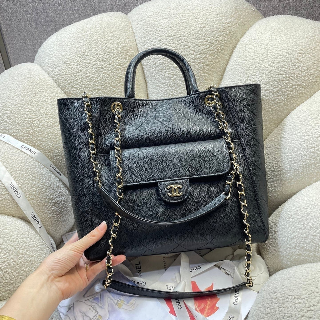 C*C 2026 Shopping Bag Grained Calfskin Leather