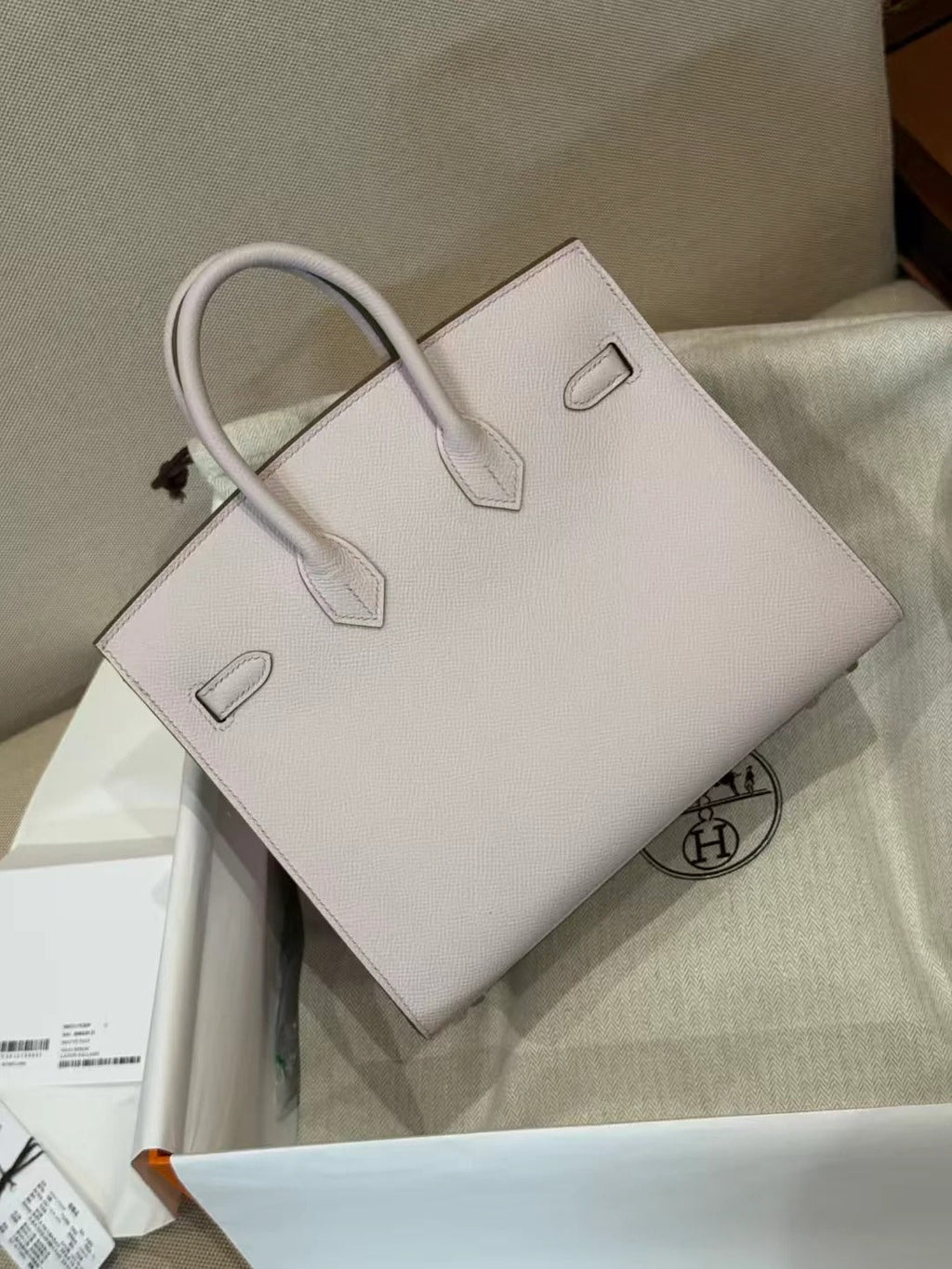 H*rmes 2026 Birkin Bag 25cm Light Pink Epsom Leather
