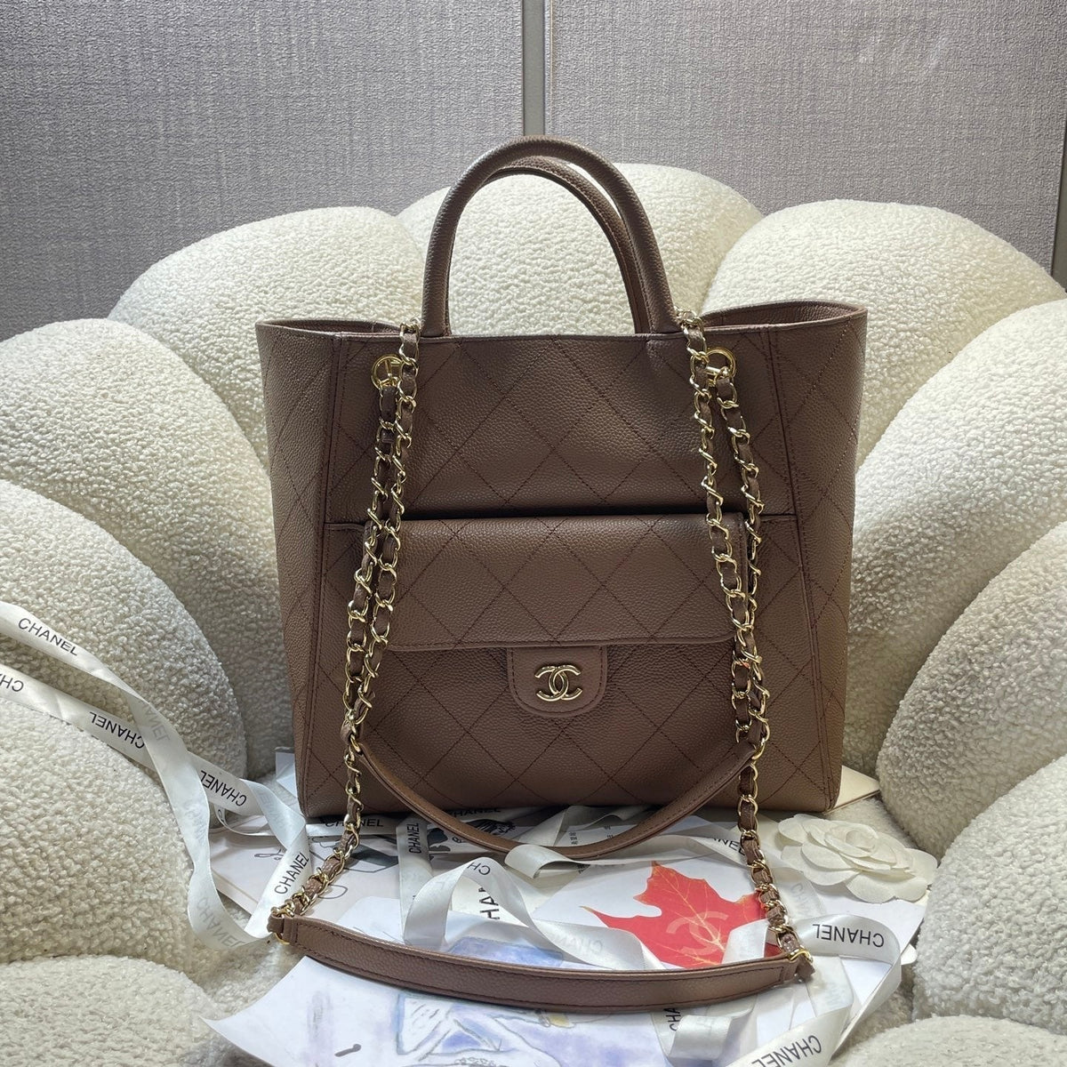 C*C 2026 Shopping Bag Grained Calfskin Leather