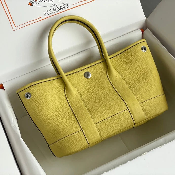 H*rmes 2026 Neo Garden Party 23cm Yellow Leather