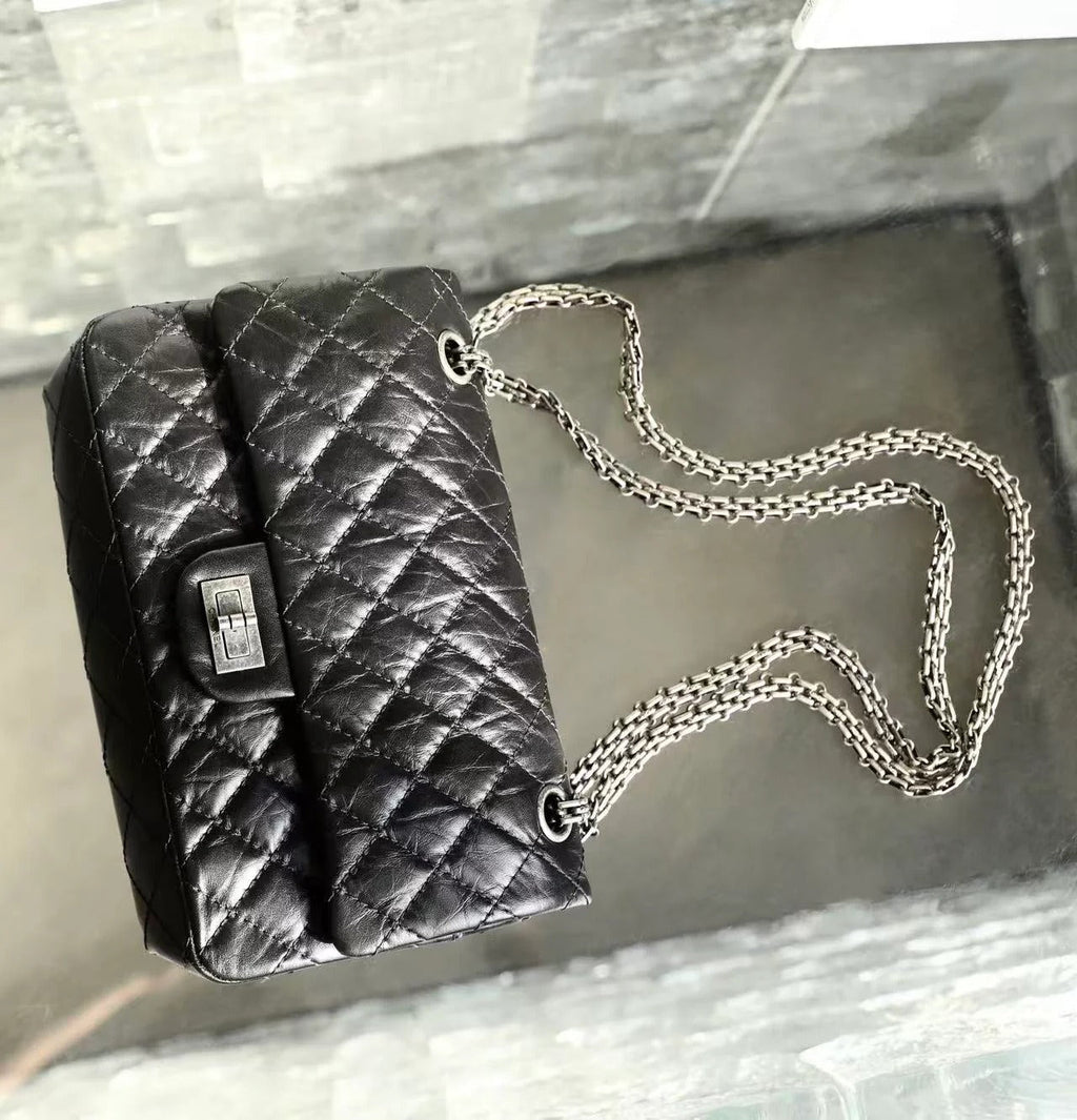 C*C 2026 Classic 2.55 Flap Bag Aged Lambskin Silver Hardware