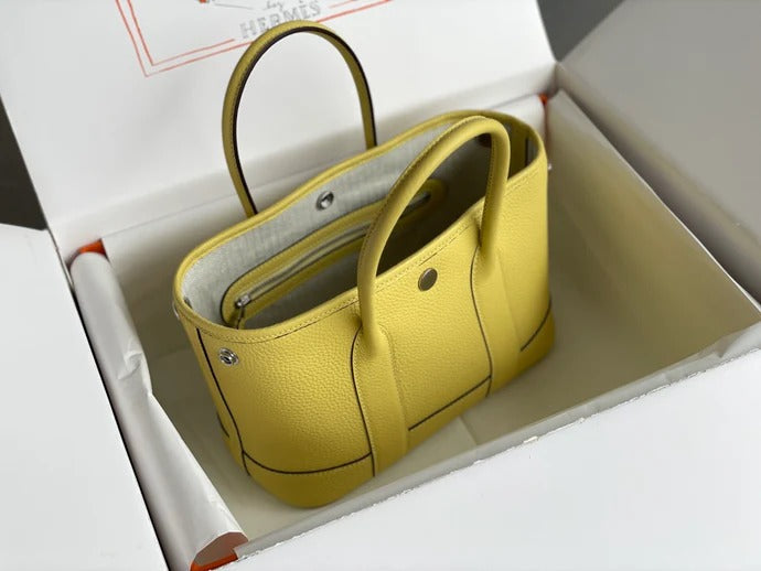 H*rmes 2026 Neo Garden Party 23cm Yellow Leather