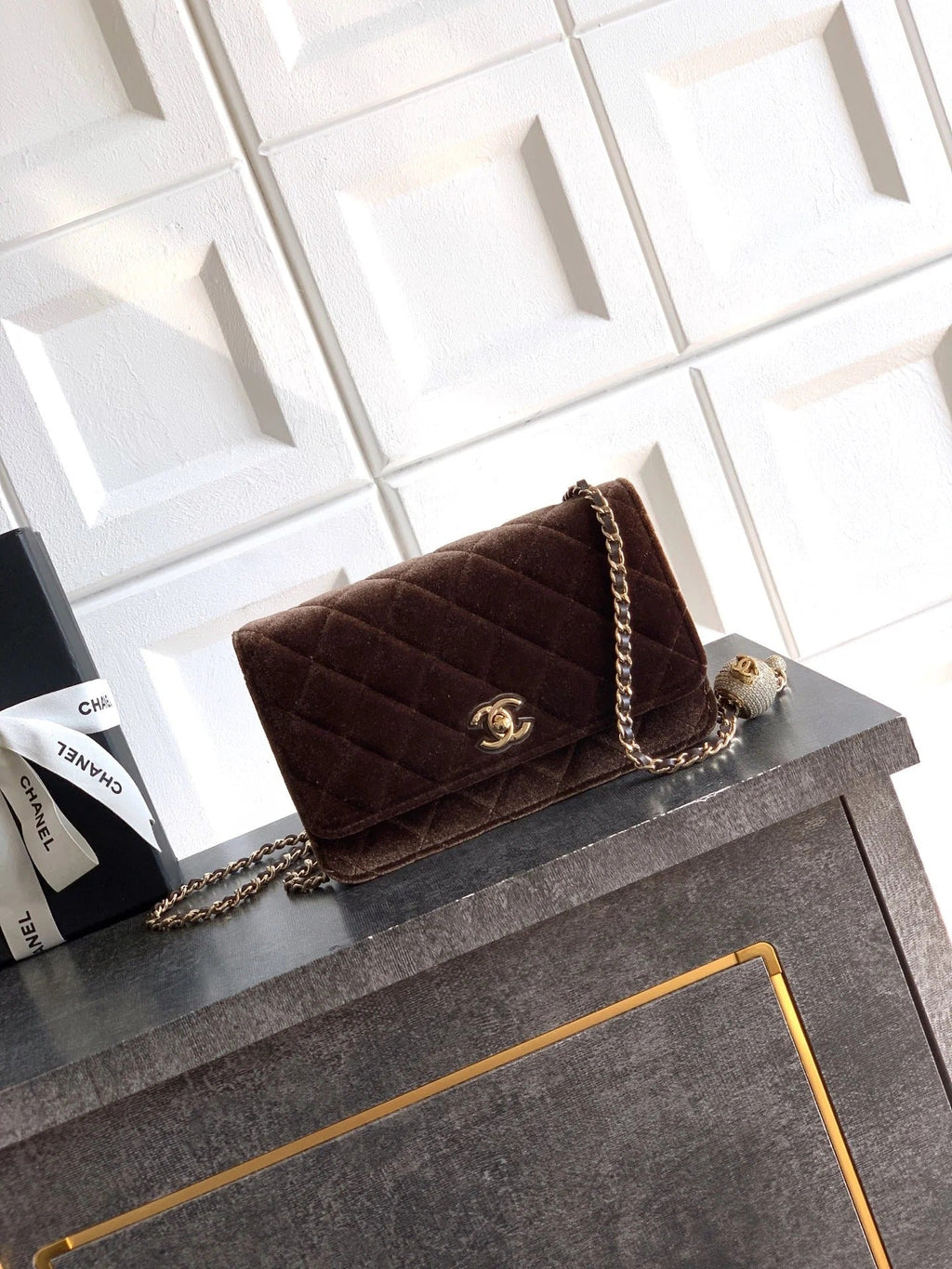 Ch*nel 2026 WOC Bag Velvet Leather