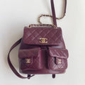 C*C large backpack 20 burgundy lambskin