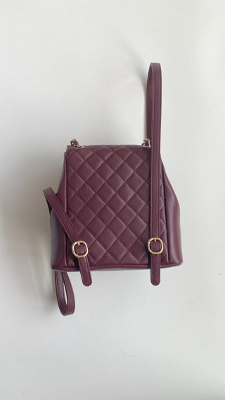 C*C large backpack 20 burgundy lambskin