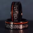 Gibeon Meteorite Whiskey Barrel Wood Ring