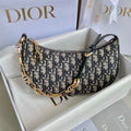 C*D LOUNGE 26CM BLUE OBLIQUE EMBROIDERY
