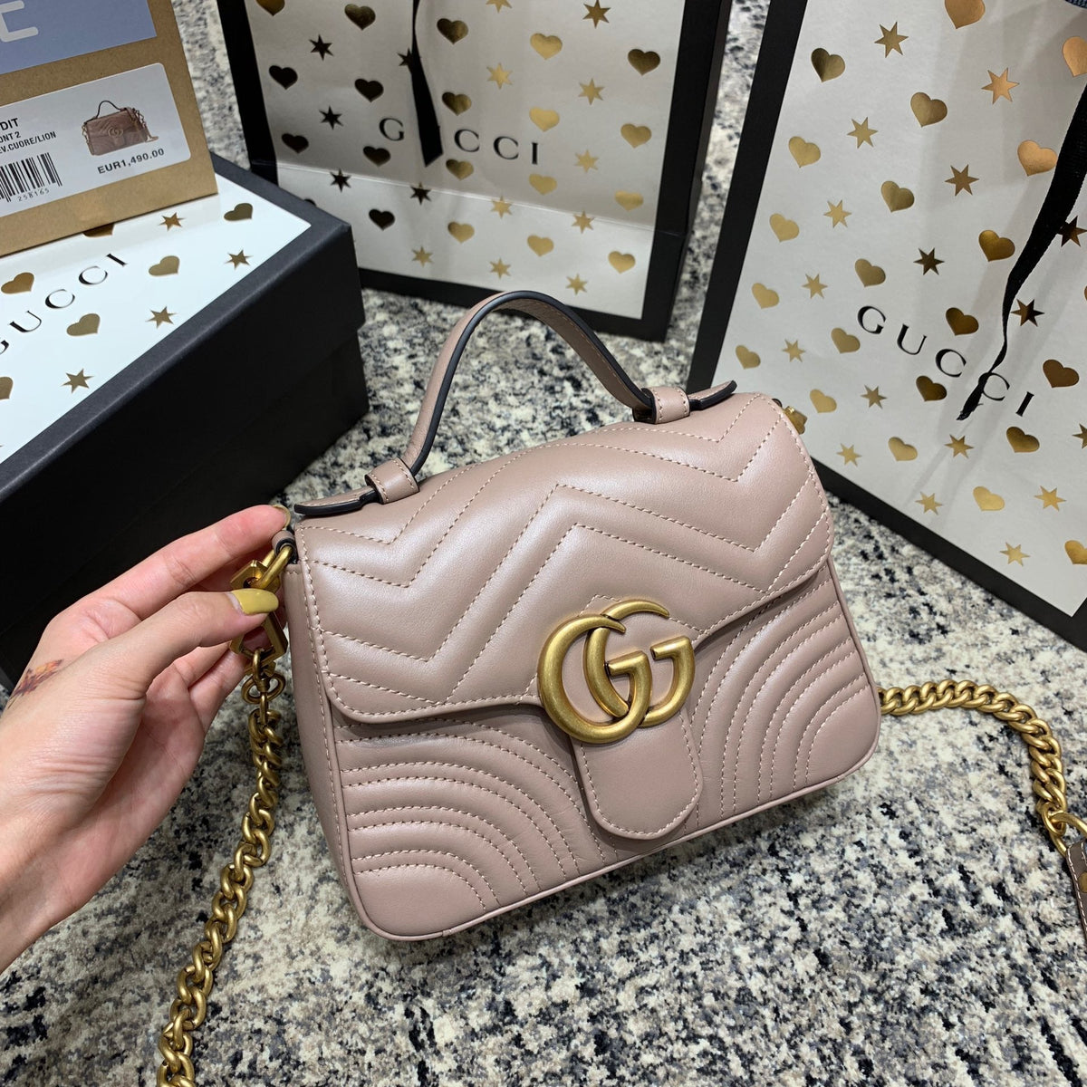 G*G Marmont Top Calfskin Gold Hardware