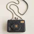 C*C 2025 camera bag lambskin gold hardware