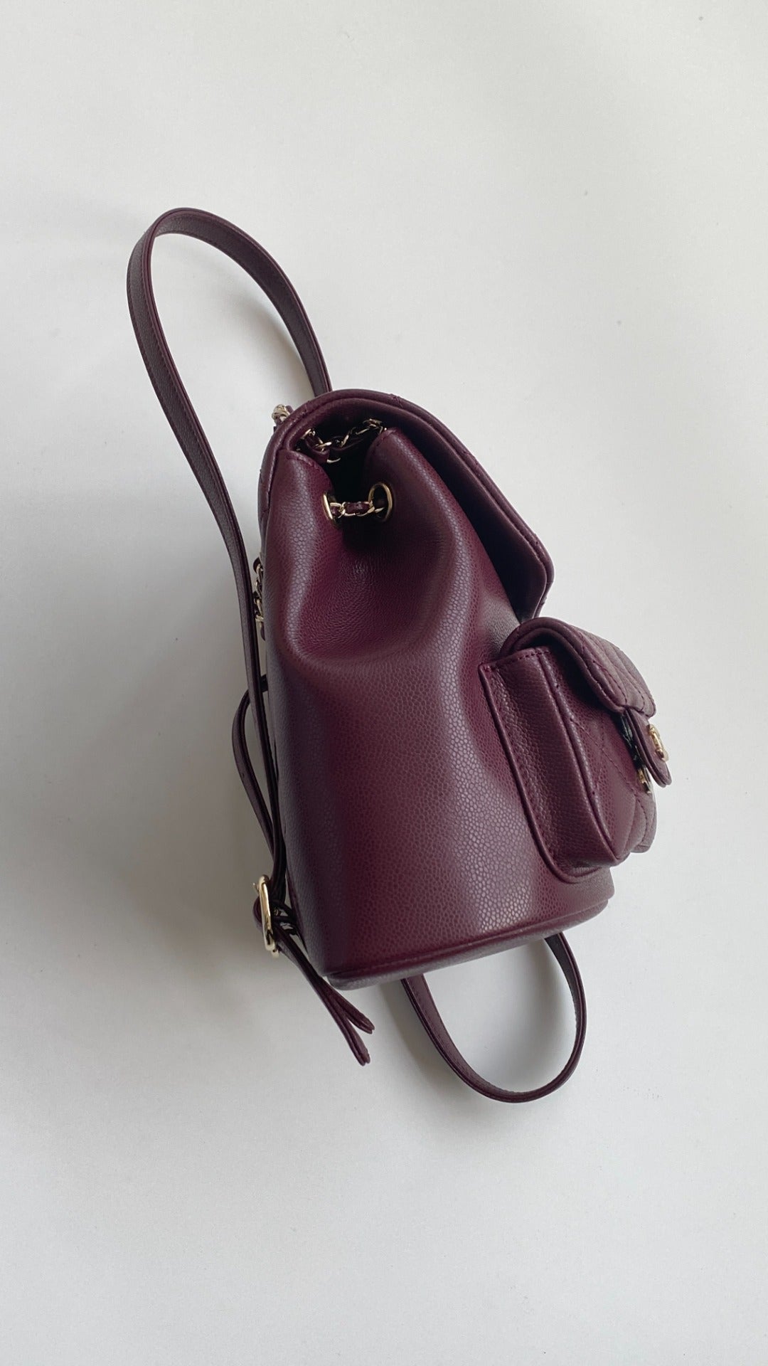 C*C large backpack 20 burgundy lambskin
